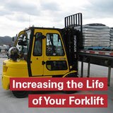 Forklift working with text that says Increasing the Lift of Your Forklift